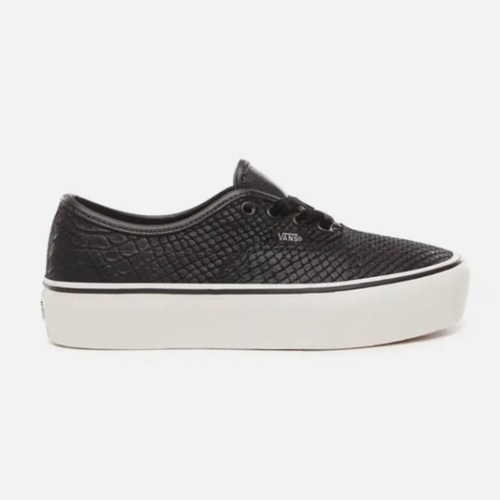 [Vans] Women’s Era Platform (Leather) Snake/Black